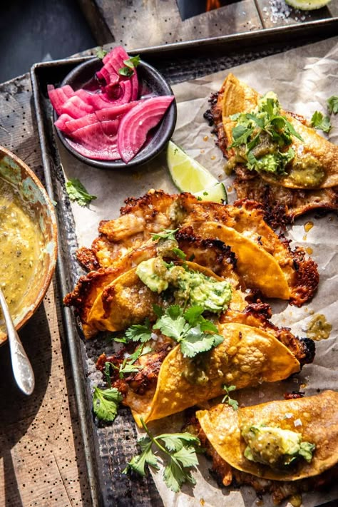 Sheet Pan Crispy Jalapeño Chicken Tacos. - Half Baked Harvest Half Baked Harvest Pot Roast Tacos, Crispy Chicken Tacos Half Baked Harvest, Chicken Tacos With Black Beans And Corn, Half Baked Harvest Baked Tacos, Ground Turkey Half Baked Harvest, Half Baked Harvest Crispy Tacos, Half Baked Harvest Taquitos, Half Baked Harvest Chicken Tacos, Half Baked Harvest Tacos