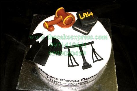 Judge Cake, Law Cake, Lawyer Cake, Name Plate Design, Designer Cakes, Book Cake, Cake Decorating Designs, Cake Delivery, Cute Birthday Cakes