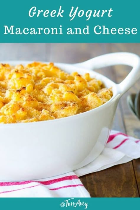 Vegetarian Mac And Cheese, Best Mac And Cheese Recipe Easy, Healthy Mac And Cheese Recipe, Recipe With Greek Yogurt, Healthy Mac And Cheese, Mac And Cheese Healthy, Healthy Mac N Cheese, Recipes Using Rotisserie Chicken, Breadcrumb Topping