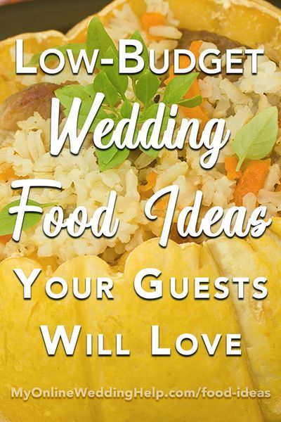 Wedding food inspiration on a budget. A low budget doesn't have to mean a boring wedding menu. Here are ideas for making your food unique while still keeping the costs low. Read them all only on the MyOnlineWeddingHelp.com blog. Budget Wedding Food, Cheap Wedding Food, Wedding Food Ideas, Food Unique, Diy Wedding Food, Are Ideas, Low Budget Wedding, Reception Food, Wedding Reception Food