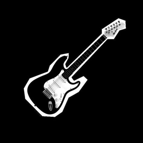 Black Icon, Icon Pfp, Electric Guitar, To Look, Guitar, Black And White, White, Black