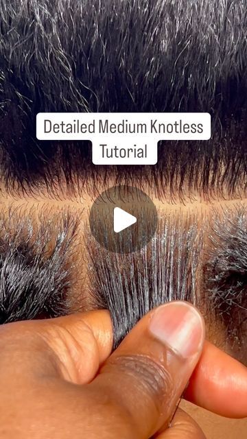 @fola_style on Instagram: "Medium Knotless Tutorial (Detailed)  Step 1: divide your clients natural hair into 3 sections   Step 2 : braid twice then begin to feed in small section of hair   Step 3: begin to feed in braiding hair in little sections and continue to build up the size you desire as you go  Step 4: begin to braid down and don’t hesitate to feed in hair till you achieve your desired size💕 . . .  STYLE DETAILS: ✨knotless braids✨ ✨Medium size ✨ ✨Butt length✨ ✨color 27 mix with 613✨  TO BOOK: Click on the link in bio to book!! 💕Thank y’all for  the continuous support ❤️❤️  #designerbraidstyles #designerbraids  #knotlessbraids #knotless #knotlessbraidsnyc #mediumsize #mediumsized #knotlesslove #knotlesslovers #knotlesslove #neatbraids #neatbraider #neatbraidstyles #neatbraid #expl Small Knotless Box Braids Parting Pattern, Soft Knotless Braids, Knotless Braids On Fine Hair, Small Braids Tutorial, 4 Cornrows Braids Natural Hair, Small Knotless Parts Guide, Easy Knotless Box Braids Tutorial, Knotless Braids Small Medium, How To Feed In Braids