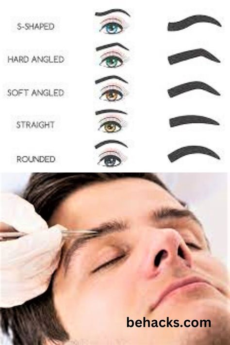 Hard Angled
Soft Angled
Straight 
S-Shaped 
Rounded 
behacks.com Guys Eyebrows Shapes Men, Mens Eyebrows Shaping Before And After, Eyebrow Shaping For Men, Eyebrow Men Style, Men’s Eyebrow Shaping, Eyebrow Line Men, Straight Eyebrows Men, Eye Brow Slits Men, Mens Eyebrows Shaping