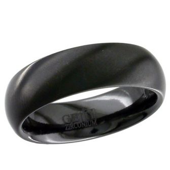 Zirconium - Plain Zirconium Ring Female Wedding Bands, Zirconium Ring, Black Zirconium Ring, Titanium Rings For Men, Titanium Wedding Rings, Natural Edge, Titanium Rings, Domed Ring, Womens Wedding Bands