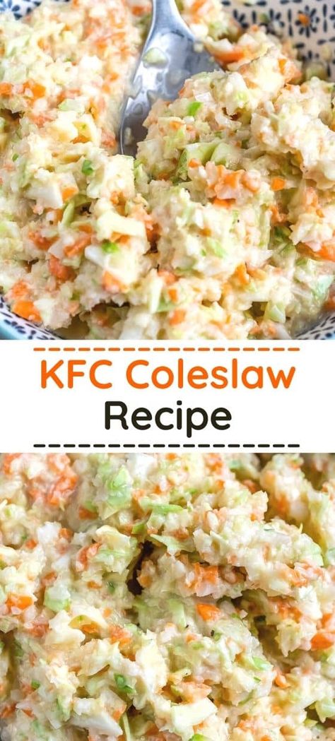 KFC Coleslaw Recipe Coleslaw Recept, Recipe Coleslaw, Best Coleslaw, Best Coleslaw Recipe, Kfc Coleslaw Recipe, Coleslaw Recipe Easy, Coleslaw Salad, Copy Cats, Homemade Coleslaw