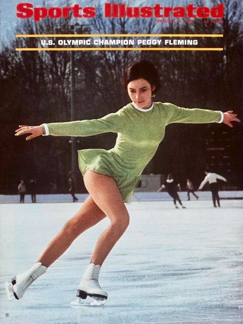 Peggy Fleming, Us Figure Skating, 1968 Olympics, Skating Pictures, Sports Illustrated Covers, Skating Aesthetic, Ice Skaters, Olympic Sports, Skating Outfits