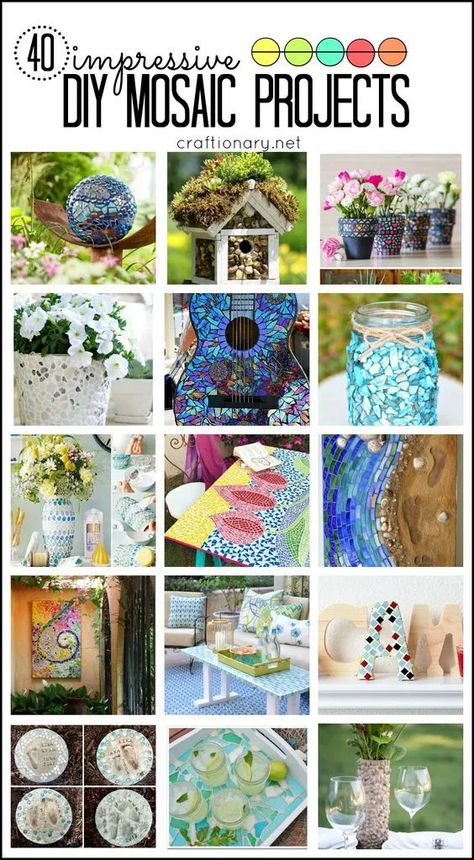 Diy Mosaic Projects, Diy Mosaic, Mosaic Art Projects, Diy And Crafts Sewing, Tile Projects, Mosaic Garden, Mosaic Diy, Mosaic Projects, Stained Glass Mosaic