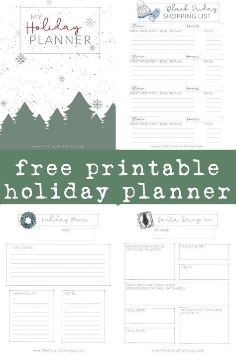 Christmas Planner Printables Free, Free Printable Christmas Planner, Holiday Planner Printables, Christmas Planner Printables, Printable Christmas Planner, Christmas Prep, Christmas Organization, Christmas Cut Files, Holiday Planner