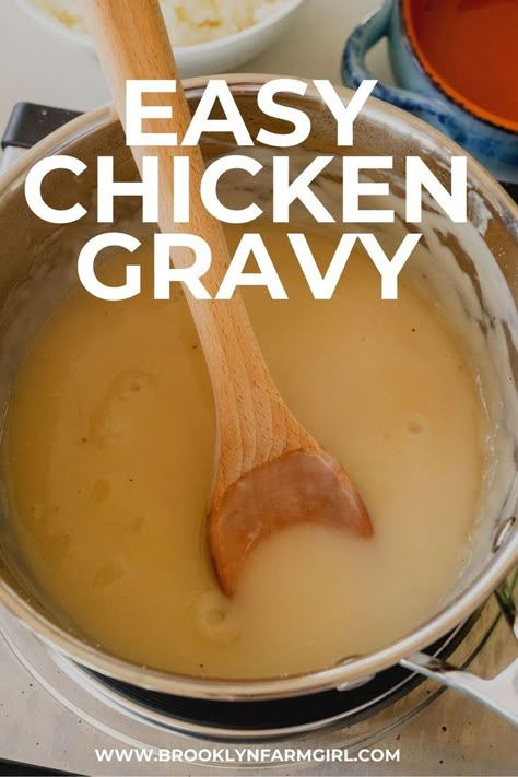 This easy homemade gravy recipe is made with chicken broth and simple seasonings. It’s ready in 10 minutes and perfect for mashed potatoes, chicken, biscuits, and more! Gravy Recipe For Mashed Potatoes, Broth Gravy Recipe, Chicken Gravy From Scratch, Quick Gravy Recipe, Chicken Gravy From Broth, Recipe For Mashed Potatoes, Mashed Potatoes Chicken, Easy Chicken Gravy, Dinner Recipes To Impress