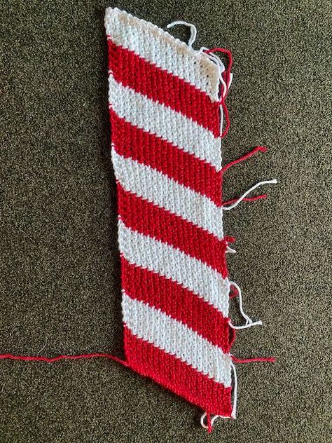 5 Knits of Xmas ’21 – Candy Cane Cowl – Free Knitting Pattern | The Knit Guru Knitted Candy Cane Patterns, Candy Cane Knitting Pattern, Knitted Christmas Stocking Patterns Free, Knitted Ornaments, Christmas Stocking Pattern Free, Knitted Christmas Stocking Patterns, Stocking Pattern Free, Striped Christmas Stocking, Easy Scarf Knitting Patterns