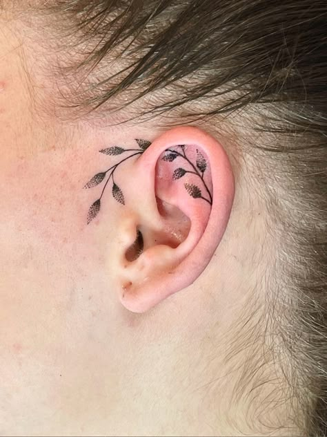 Tattoo With Hidden Semicolon, Tiny Behind The Ear Tattoos, Tat Behind Ear, Tattoo Oreille, Adoption Tattoo, Robot Tattoo, Rocket Tattoo, Behind Ear Tattoos, Phrase Tattoos