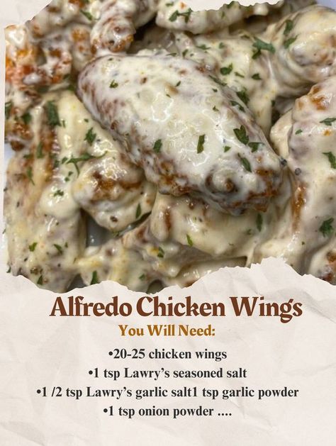 Homemade Alfredo Sauce Recipe, Seasoning Salt Recipe, Sweet Hawaiian Crockpot Chicken Recipe, Slow Cooker Chicken Wings, Alfredo Chicken, Make Alfredo Sauce, Alfredo Sauce Recipe Homemade, Crispy Wings, Homemade Alfredo