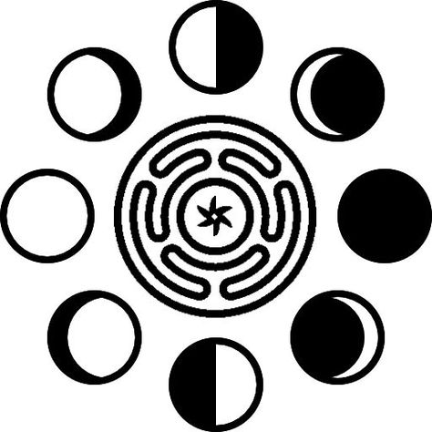 #moon#moonphases#hecate#wheelofhecate#strophalos#strophalosofhecate#witch#pagan#witchcraft#paganism#witchsymbols#pagansymbols#witchcraftsymbols#paganismsymbols Hekate Wheel Tattoo, Hecate Goddess Sigil, Symbol Of Hecate, Hekate Symbol Witchcraft, Hecate Symbol, Hecate's Wheel, Pagan Witchcraft, Moon Phases, Craft Inspiration