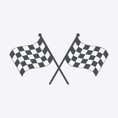 Vector racing flag icon. black and white... | Premium Vector #Freepik #vector #start-flag #racing-flag #start-finish #finish-flag Chequered Flag Tattoo, Checker Flag Tattoo, Racing Flags Tattoo, Racing Flag Printable, Checkered Flag Background, Flag Illustration, Art Inspired Tattoos, Racing Flag, Red Race