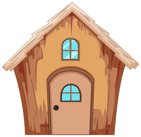 Free Vector | Cozy Cartoon Wooden House Illustration Wooden House Illustration, Cozy Cartoon, House Window Design, House Cartoon, Vbs 2024, Cartoon House, Cartoon Image, House Illustration, House Vector