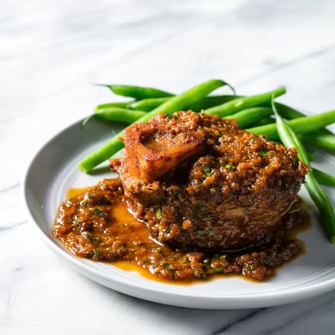 Sous Vide Osso Bucco | America's Test Kitchen Sous Vide Osso Bucco, Veal Osso Bucco, Dinner Party Entrees, Party Entrees, Donut Toppings, Osso Bucco, Cookie Toppings, America's Test Kitchen Recipes, Kitchen Recipe