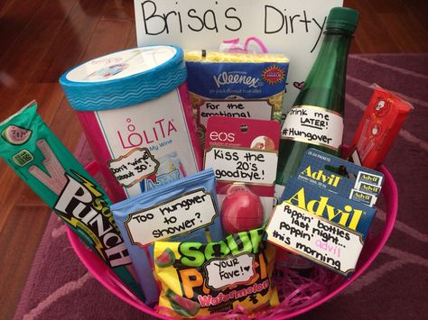 30 Birthday Survival Kit, 30th Birthday Survival Kit, Dirty Thirty Gift Basket, 30 Things For 30th Birthday Gift Baskets, 30th Birthday Gag Gifts Women, Homemade Housewarming Gifts, Guest Basket, Dirty 30, Baskets For Men