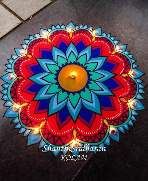 Rangoli Designs Painting, Rangoli Mandala Designs, New Rangoli Designs Diwali 2022, Mandala Art Rangoli Design, Mandala Rangoli Designs Diwali, Rangoli Designs Mandala, Pongal Rangoli Design Beautiful, Big Rangoli Designs For Competition, Mandala Kolam