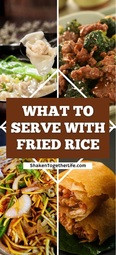 Wondering what to serve with fried rice? These 15 recipes are perfect for rounding out your at-home Chinese takeout-inspired meal. What To Serve With Fried Rice, Sweet And Sour Soup, Easy Orange Chicken, Sides Dishes, Chicken Fried Rice Recipe, Pork Fried Rice, Rice Side, Orange Chicken Recipe, Chinese Takeout