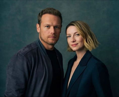 Sam Heughan & Caitriona Balfe Richard Rankin, Jaime Fraser, Sam Heughan Caitriona Balfe, Outlander Casting, Outlander Tv Series, Jamie Fraser Outlander, Sam Heughan Outlander, Sam And Cait, Outlander Jamie