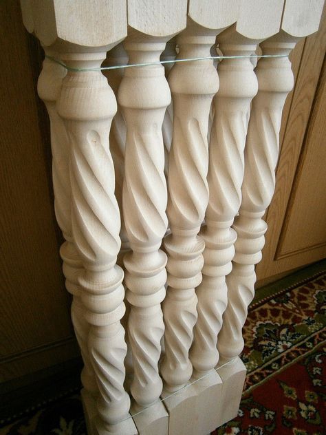 stair spindles wood Balcony Balustrade, Banister Remodel, Home Staircase, Winder Stairs, Wood Spindles, Grand Stairway, Stair Spindles, Stair Balusters, Staircase Railing