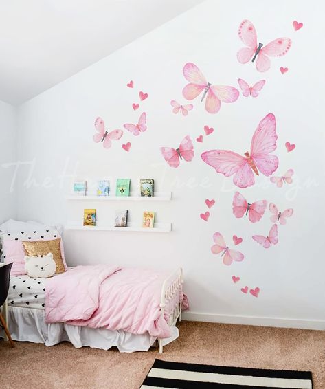 Butterfly Mural, Butterfly Room Decor, Butterfly Bedroom, Butterfly Room, Butterfly Nursery, Butterfly Wall Decals, Big Butterfly, Room Wall Painting, Room Stickers