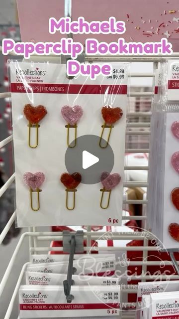 Colette L. Baran on Instagram: "Michaels Paperclip Bookmark Dupe #easycrafts #dollartreediy #michaelsdupe #diybookmark" Paperclip Bookmarks Diy, Paperclip Crafts, Craft Therapy, Paperclip Bookmarks, Valentine Craft, Bookmark Ideas, Quick Crafts, Diy Bookmarks, Dollar Tree Store