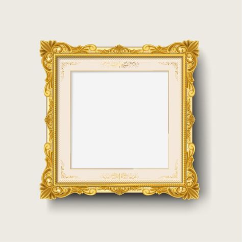 Gold vintage picture frame | Premium Vector #Freepik #vector #border #vintage-frame #square-frame #vintage-gold Vintage Square Frame, Vintage Picture Frame, Vector Border, Certificate Frames, Frame Square, Vintage Picture, Galaxy Phone Wallpaper, Vintage Picture Frames, Borders And Frames