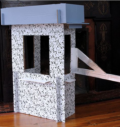 Little Cardboard Shop & Tollbooth from forty-two roads Wood School, The Phantom Tollbooth, How To Build Steps, Kids Book Club, 3d Printer Diy, Organization Furniture, 3d Printer Projects, Diy Building, Cardboard Art