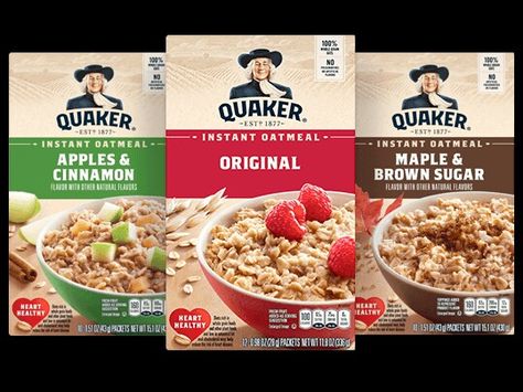 Quaker Oats Oatmeal, Quaker Instant Oatmeal, Quaker Oatmeal, Oatmeal Flavors, Doctor John, Whole Grain Foods, Quaker Oats, Instant Oats, Oats Quaker