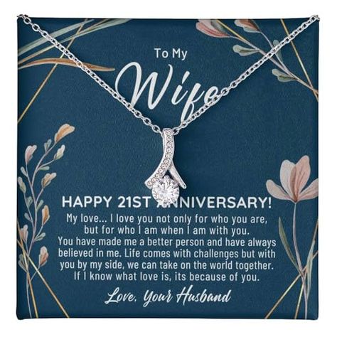 KkumustaDesigns: 21st Anniversary Necklace Gift For Wife – 21 Year Wedding Jewelry Gift For Her – 21st Wedding Anniversary Wife Gift – 21 Year Anniversary Wedding Present – 1ANNIVABS Wedding Anniversary Wife, 23rd Wedding Anniversary, 22nd Wedding Anniversary, 17th Wedding Anniversary, 24th Wedding Anniversary, 12th Wedding Anniversary, 18th Wedding Anniversary, 21st Wedding Anniversary, Third Wedding Anniversary