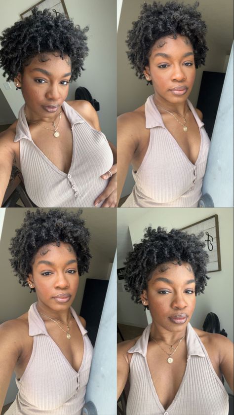 #bigchop22 #4bhairbigchop #4chairbigchop #edges #4btwa #twa #twa2022 #hayydej #naturalhairblackgirl #fingercoils #makeupblackgirl #naturalmmakeupblackgirl Twa Curly Hairstyles, 4c Twa, Hairstyles 4c, Beauty Moodboard, 4 Hairstyles, Finger Coils, 4b Hair, Hair Puff, Brown Hair Inspo