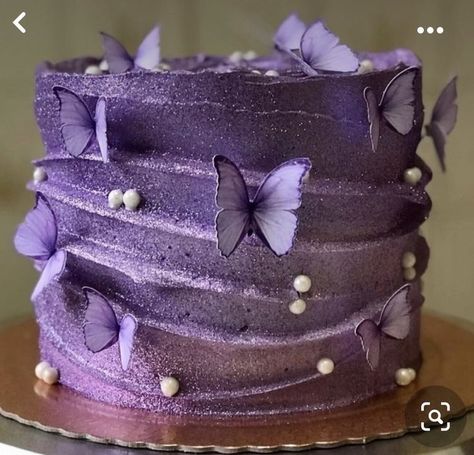 Lila Party, Purple Cakes Birthday, Purple Birthday Party, Butterfly Birthday Cakes, Purple Cake, Purple Cakes, Bday Party Theme, Purple Birthday, Beautiful Birthday Cakes