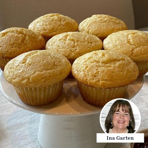 Ina Garten Corn Muffins, Cornmeal Muffins, Homemade Raspberry Jam, Having Coffee, Ina Garten Recipes, Cornbread Muffins, Muffin Bread, Corn Muffins, Corn Bread Recipe