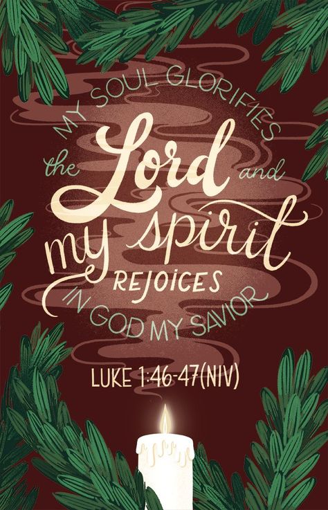 Luke 1:46-47 (NIV) Illustration by Alissandra Seelaus December 5 Bible Verse, Bible Christmas Wallpaper, December Bible Verses, Christmas Scripture Verses, Christmas Bible Verses Quotes, Bible Verses Christmas, Bible Verse Illustration, Vintage Christmas Background, Christian Christmas Quotes