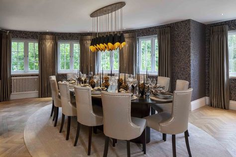 Dining Table 12 Seater, Glamorous Dining Room, 12 Seater Dining Table, Luxury Dining Room, Living Room Decor Cozy, Luxury Dining, Decor Home Living Room, Living Room Inspo, Isle Of Wight