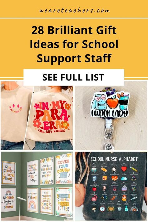 Teachers get lots of gifts, but what about everyone else? Here are the best gifts for school support staff like paraprofessionals. Paraprofessional Day Gift Ideas, School Staff Appreciation Gifts, Gift Ideas For Paraprofessionals, Gifts For Paraprofessionals From Teacher, Paraprofessional Appreciation Gifts, Gifts For School Staff, Paraprofessional Appreciation, Paraprofessional Gifts, Staff Appreciation Gifts