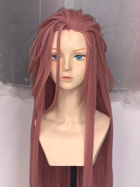 Long Hair Pose Reference, Cool Hair Women, Odd Hairstyles, Messy Jellyfish Haircut, Fantasy Ponytail, Long Hair Character Design, Hair Reference Long, Ponytail Reference, Villain Hairstyles