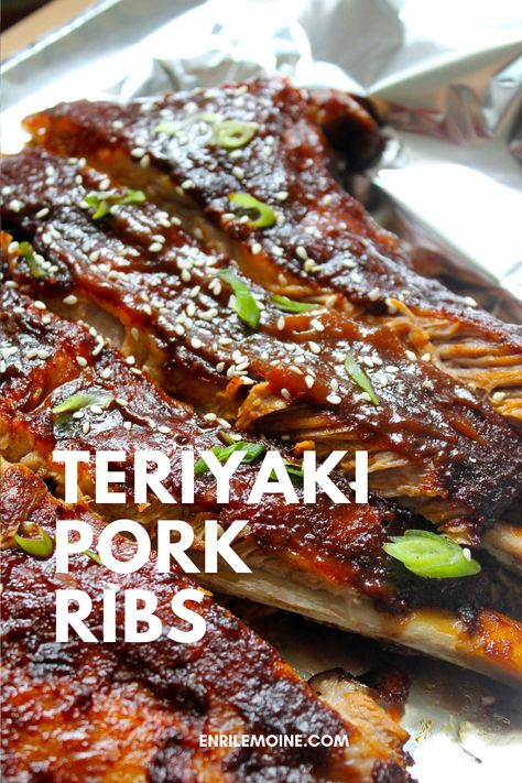 Teriyaki Sauce For Ribs, Teriyaki Country Style Pork Ribs, Japanese Bbq Ribs, Teriyaki Ribs Crockpot, Teriyaki Ribs In Oven, Pork Finger Ribs Recipes, Japanese Ribs, Teriyaki Pork Ribs, Sweet Ribs Recipe