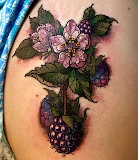 #blackberries #blackberrytattoo #ladytattooer #ladytattooers #botanicaltattoo #botanicalart #neotraditionaltattoo… | Instagram Blackberry Drawing Tattoo, Blackberry Tattoo Traditional, Blackberries Tattoo, Holly Berry Tattoo, Blackberry Tattoos, Berry Tattoo Ideas, Blackberry Hip Tattoo, Blackberry Tattoo Sleeve, Blackberry Vine Tattoo