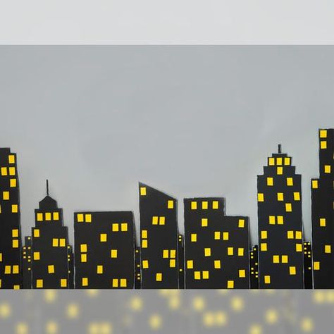 Superhero Backdrop, Batman City, Batman Diy, Batman Backgrounds, Cardboard City, City Backdrop, Batman Theme, Batman Birthday Party, Cake Smash Backdrop