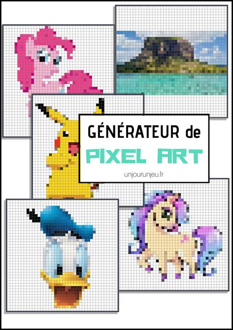 Bonjour à tous !    Voici un générateur qui va vous permettre de créer des illustrations sous forme de pixels ! Ça devrait faire plaisir aux enfants qui aiment les Pixel Art.    Cela peut aussi servir aux professeurs Pixel Art Halloween, Pixel Art Animals, Image Pixel Art, Modele Pixel Art, Art Halloween, Art Generator, Diy Photo, Art Challenge, Pixel Art