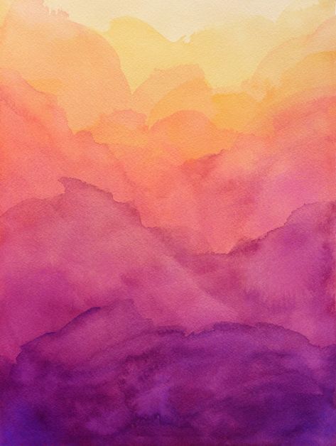 Watercolour Wash Background, Watercolor Styles, Reverse Coloring, Colorful Sunrise, 19th Century Landscape, Watercolour Background, Colour Background, Modern Watercolor, Trendy Art