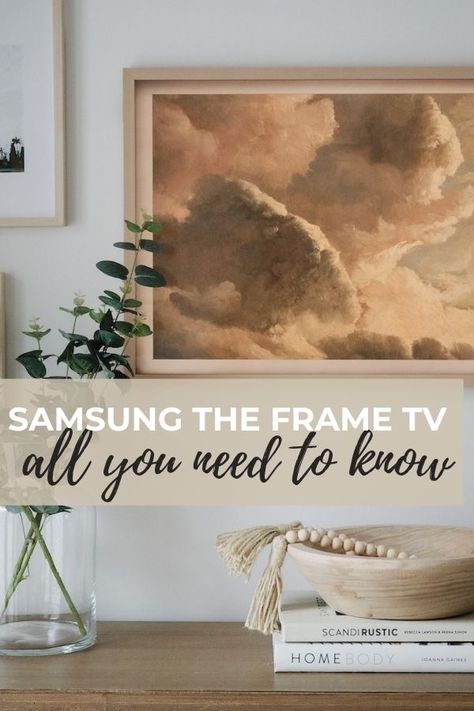 Tv As Painting, Tv Looks Like Painting, Frame Tv Decor Ideas, Tv That Looks Like A Painting, Tv Samsung Frame, The Frame Samsung Ideas, Samsung Frame Tv Gallery Wall, Art Tv Wall, House Amenities