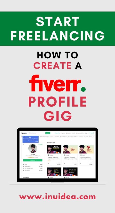 Start Freelancing - How to Create a Fiverr Profile and Gig Fiverr Profile, Icon Sets, Ebook Marketing, Fiverr Gigs, Money Making Jobs, Amazing Life Hacks, Seo Website, Marketing Goals, Day By Day