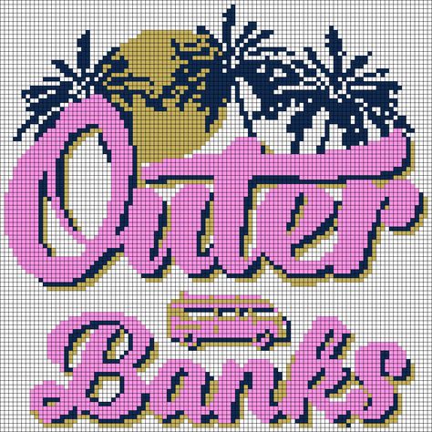 Alpha pattern #100097 variation #183739 | BraceletBook Outer Banks Pogues, Obx Outer Banks, Eminem Wallpapers, Crochet Graphs, Pixel Art Grid, Tapestry Crochet Patterns, Diy Perler Beads, Beads Designs, Crochet Tapestry