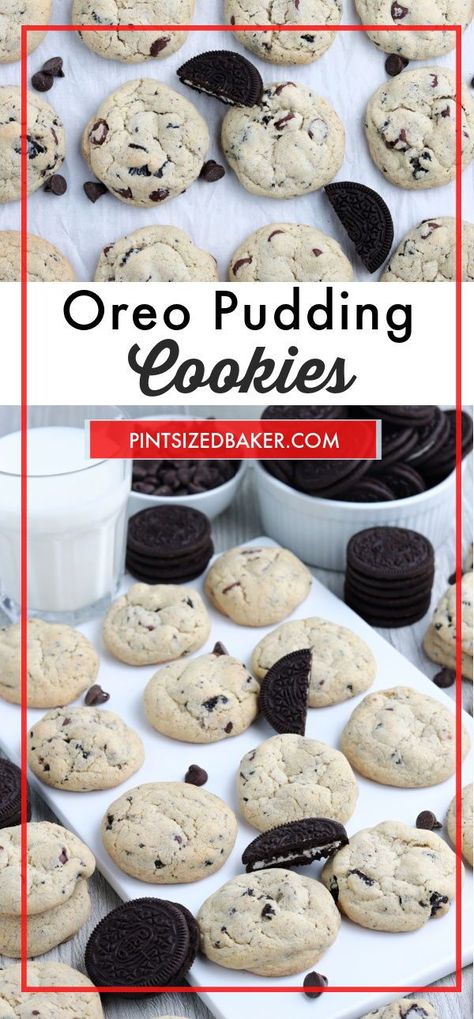 Cookies And Cream Pudding Cookies, Pudding Chocolate Chip Cookies, Oreo Pudding Mix Recipes, Cookies Made With Instant Pudding, Oreo Pudding Cookies, Pumpkin Pudding Cookies, Pudding Cookies Recipes, Cheese Pudding, Chocolate Chip Pudding