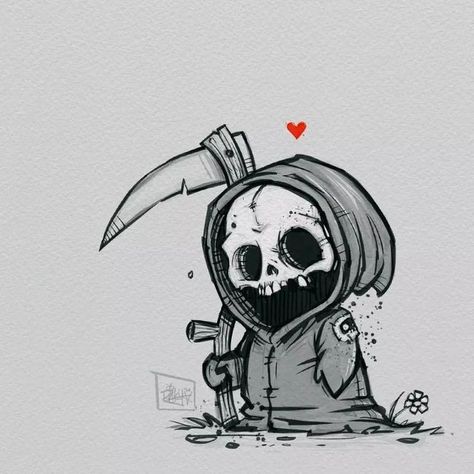 Gunslinger Dark Tower Tattoo, Cute Reaper Tattoo, Cute Grim Reaper Tattoo, Skeleton Sleeve Tattoo, Grim Reaper Drawing, Dark Disney Art, Reaper Drawing, Healthy Bodies, Reaper Tattoo