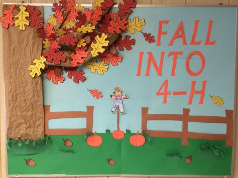 4h Week Window Display, 4 H Poster Ideas, 4h Poster Ideas, 4-h Poster Ideas, 4 H Club, Fair Theme, Marion County, Fall Bulletin Boards, Ffa