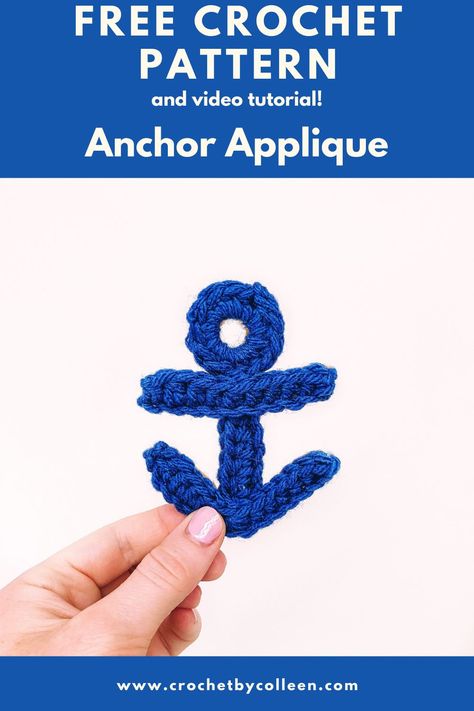 Crochet Small Applique, Nautical Crochet Patterns Free, Crochet Anchor Pattern Free, Crochet Boat Pattern Free, Crochet Ship Pattern, Crochet Sea Creatures Free Patterns, Anchor Crochet Pattern Free, Crochet Nautical Applique Free Pattern, Crochet Fish Applique